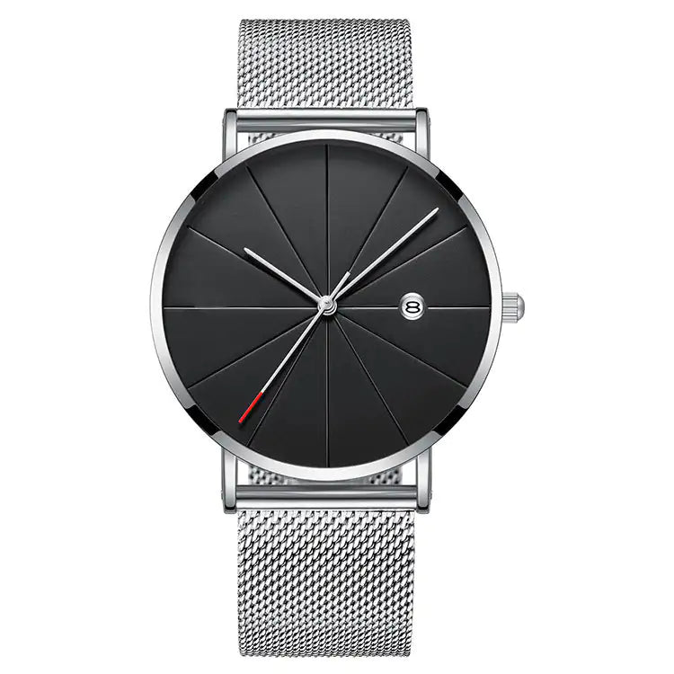 Sleek Men's Quartz Calendar Watch