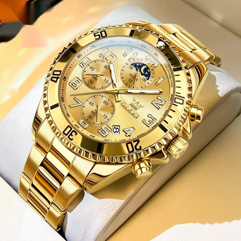OLEVS Men’s Two-Tone Stainless Steel Chronograph