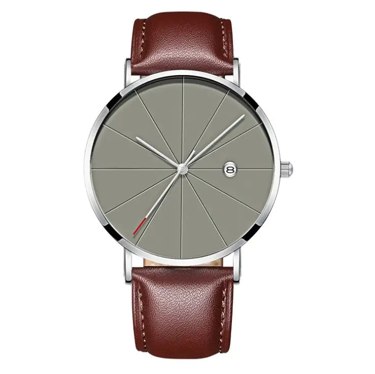 Sleek Men's Quartz Calendar Watch