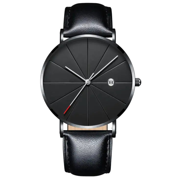 Sleek Men's Quartz Calendar Watch