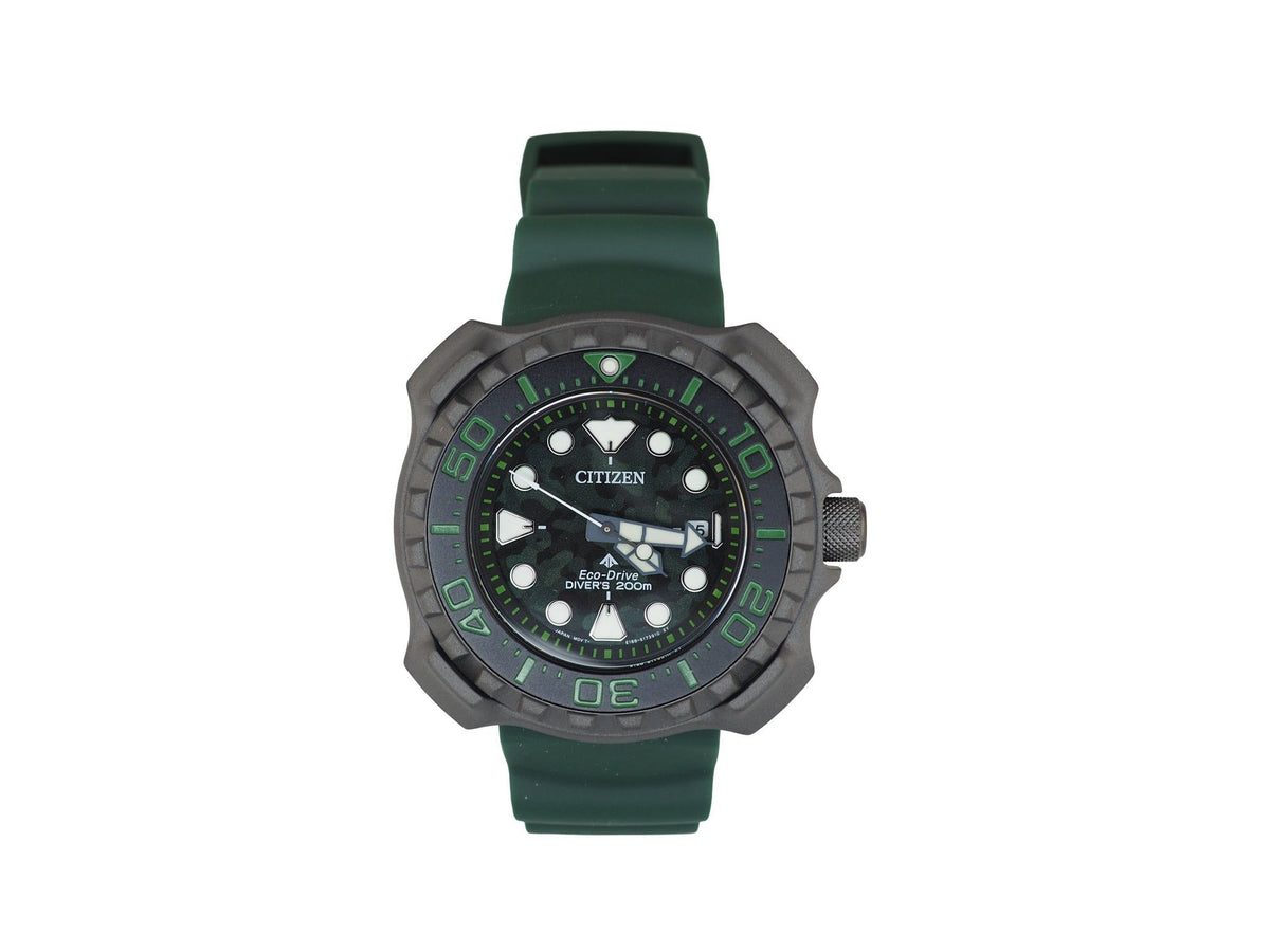 Citizen Promaster Marine Diver Eco-Drive Titanium Dark Green Strap Watch
