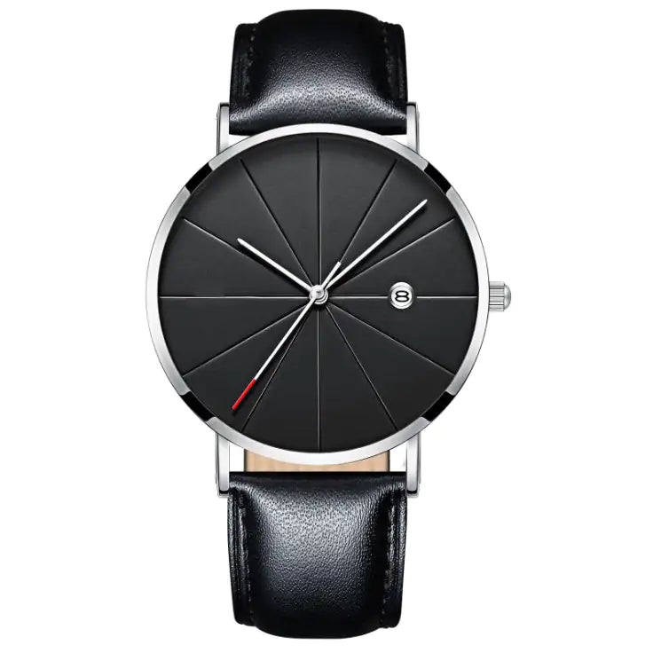 Sleek Men's Quartz Calendar Watch