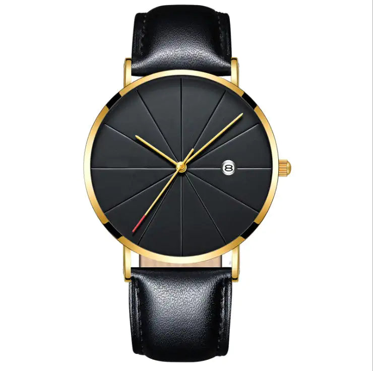Sleek Men's Quartz Calendar Watch