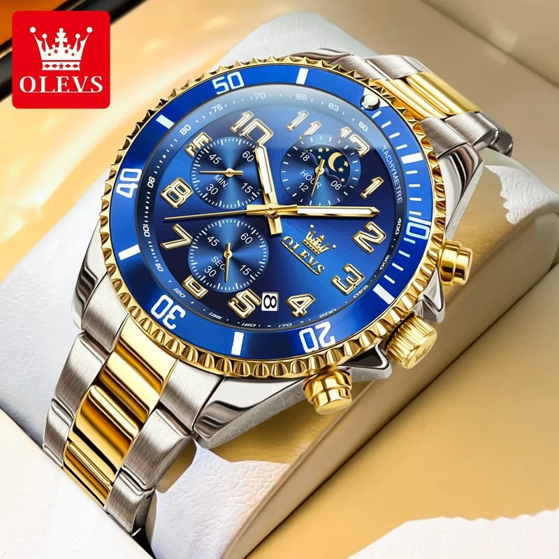 OLEVS Men’s Two-Tone Stainless Steel Chronograph