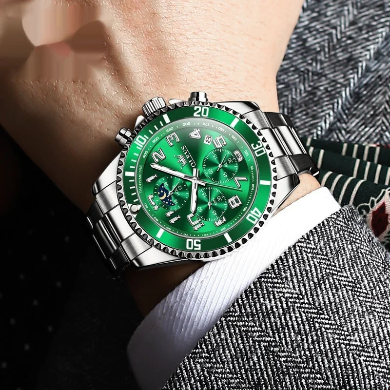 OLEVS Men’s Two-Tone Stainless Steel Chronograph