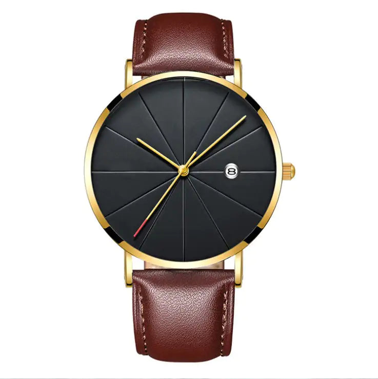 Sleek Men's Quartz Calendar Watch
